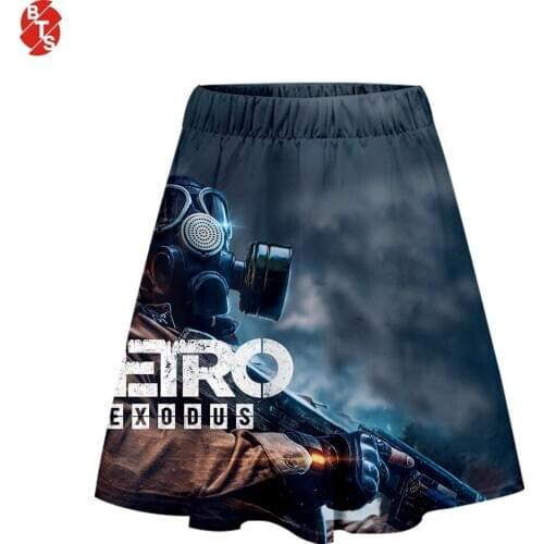 Metro Exodus 3D Printed Skirts for Women Fashion Streetwear Hot Sale Short Skirts 2019 Casual Wear for Summer