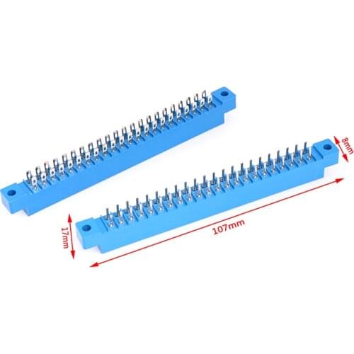 1pc PCB Card Edge Connector Dual 2 X 22 PIN 44 Pin 3.96mm Gold Slot Solder Socket