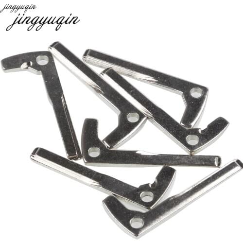 Jingyuqin 15pcs/lot for Mercedes Benz Smart Chrome Uncut Key Case Insert Replacement