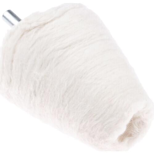 2.17"Cone 1/4" Shank Brush Tapered Rotary Weave Cotton Polishing Buffing Wheel for Power Drill Car Cleaning Dremel Rotary Tool