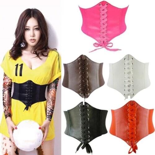 2021 Corset Wide Belts Pu Leather Slimming Body Belts for women Elastic Waist Belts cinto sobretudo feminin ceinture femme fajas