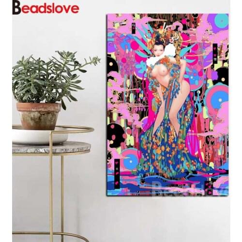 Diamond embroidery Colorful Sexy Dancer 5d diy diamond painting full square round drill mosaic cross stitch home decor