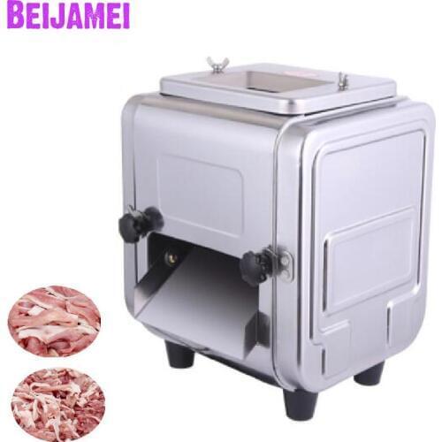 BEIJAMEI Automatic Electric Meat Cutter Machine Meat Slicer Commercial Meat Grinder Slicer Meat Cutting Slicing Machine