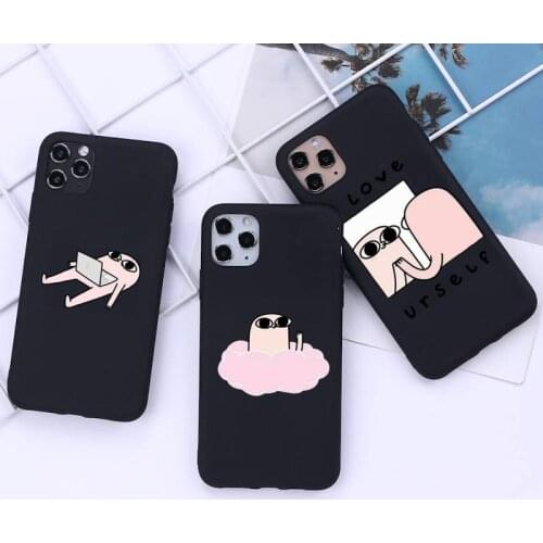 Cartoon Funny big eyes ketnipz Phone Case for iphone 12 11 Pro Mini XS MAX 8 7 6 6S Plus X 5S SE 2020 XR cover
