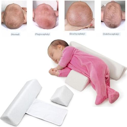 Newborn Baby Shaping Styling Pillow Anti-rollover Side Sleeping Pillow Triangle Infant Baby Positioning Pillow for 0-6 Months