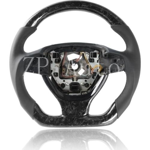 For BMW 5 Series F10 F18 Forged Carbon Fiber Steering Wheel Leather Handlebar Assembly Without Shifter Paddle Position