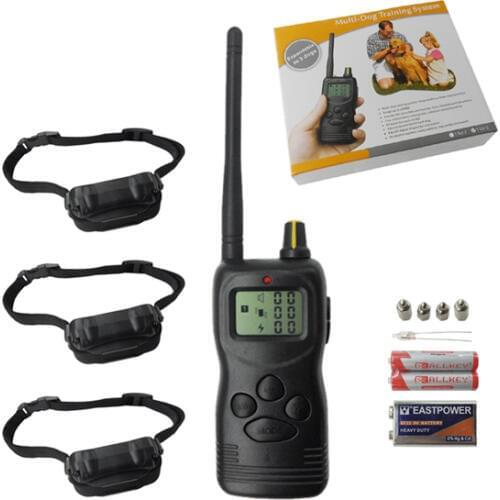 PD266 PD900 Waterproof Electric Dog Training Collar With Lcd Display 1000m For 3 Dogs Remote Manual Control No Bark Collar
