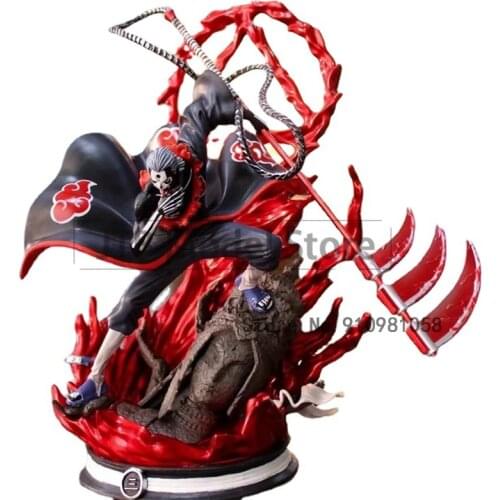 Naruto Shippuden Anime Action Figure Model Akatsuki Hidan Figma GK 36CM PVC Statue Desktop Collectible Toys For Children Gift