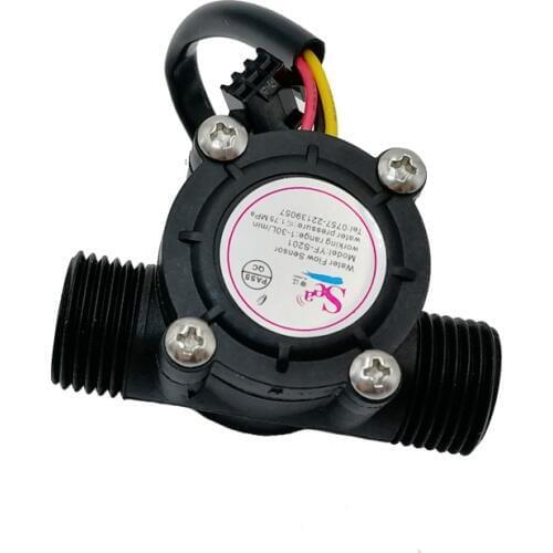 G1/2 thread tube Water Flow Sensor Flowmeter Hall Flow Sensor Water Control 1-30L/min 2.0MPa Line length 15cm