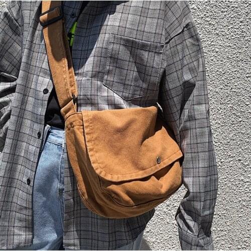 European and American Large-capacity Canvas One-shoulder Messenger Handbags for Students Lazy Style 2021new Ladies Messenger Bag