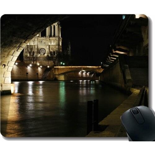 Gaming Mouse Pad Custom,Man-made city spirit Mouse Pad Stitched Border