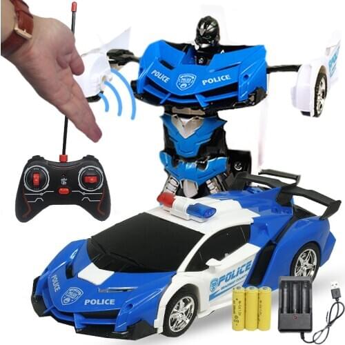 Gesture Sensing RC Toy Car 24cm Transformation Robot Electric Remote Control Deformation Sports Cars Toy for Kids Children Y155