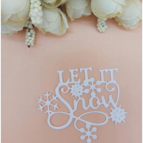 Let it snow Christmas Snowflake Metal Cutting Dies Punch Knife for DIY Scrapbooking/Card Making/Kids Fun Decoration Supplies