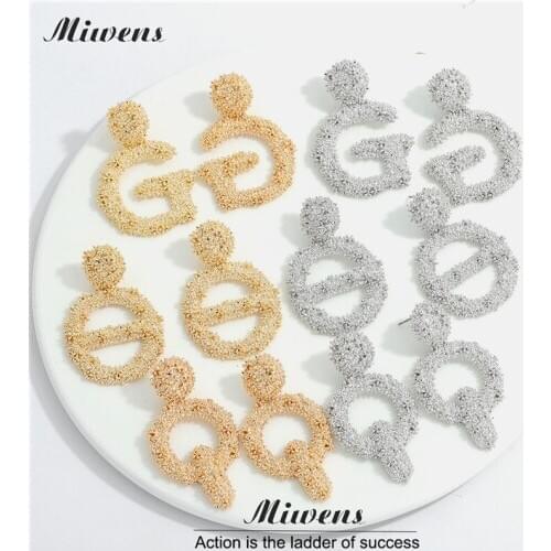 Женские золотые серьги Miwens China At AliExpress