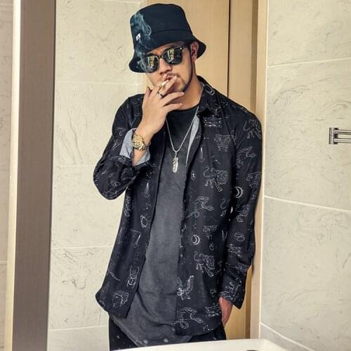 MIXLIMITED Men's Long Shirts