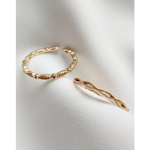 MLKENLY Line Ring Korean S925 Sterling Silver Simple Single Ring Open Thin Ring For Women fine Jewelry