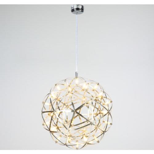Mordic Stainless Steel Led Pendant Lights Creative Fireworks Lamp Lustre Pendant Lamp Stairs Industrial Luminaire Suspendu Led