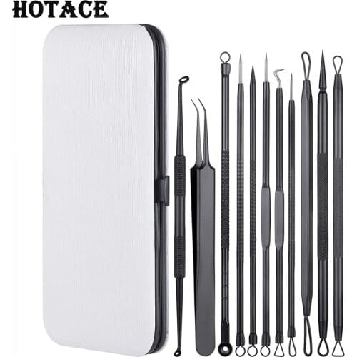 11PCS Blackhead Removal Extractor Pimple Tool Kit Stainless Steel Acne Needle Tools Set for Facial Skin Care Beauty Tools
