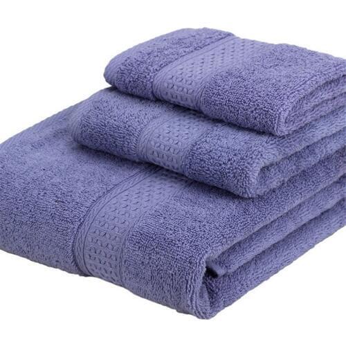 Terry Cloth Cotton Towel Set 3pc/set Handkerchief +Face Wash cloth + Bath Towel Shower Towels Bathroom toalha de banho Wholesale