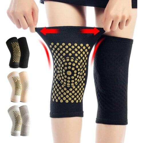 Wormwood Kneecap Warm Cold Legs Men Women Self Heating Knee Pads Knit Winter Outdoor Sports Solid Kneepad Warmers Arthritis