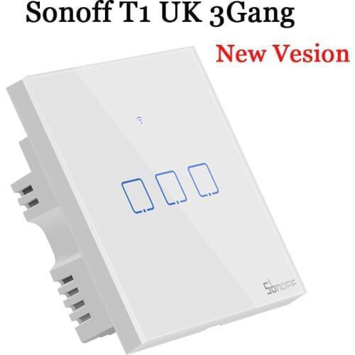 Sonoff T1 UK 3C Wall Touch Light Switch Smart WiFi RF 86 Type Smart Home Automation Module Remote Control Via Phone App Ewelink
