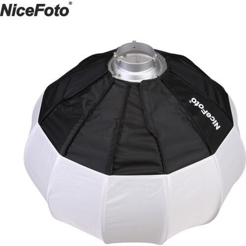 NiceFoto 50cm/20inch Foldable Lantern Style Softbox Ball Shape Soft Box with Bowens Mount Quick-Install Portable