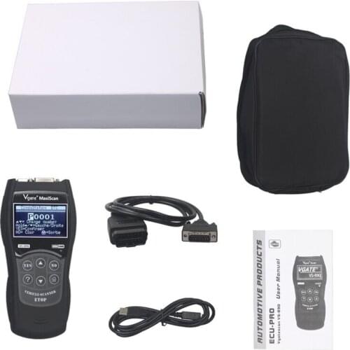 High quality Vgate VS890 Obd Scanner Multilingual Car Tester Car Code Reader auto diagnostic tool OBD2 VS 890 8~15V