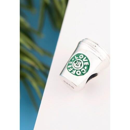 Wholesale Price Fit Original Charm Bracelet Necklace 925 Sterling Silver LOVE COFFEE Cup Beads Charms for Jewelry Making 2021
