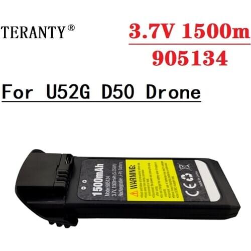 Original Battery for U52G D50 5.55Wh Drone RC Quadcopter spare parts 3.7V 1500mAh Lipo battery for U52G D50 Drone 905134
