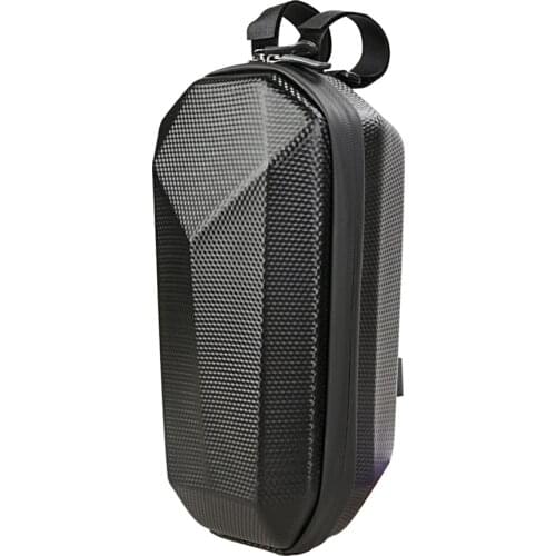 Durable Waterproof Electric Scooter Front Handle Folded Leather Storage Bags EVA Hard Shell Hanging Case Bag Scooter Parts