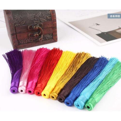 100pcs/lot 12cm Cotton Silk Tassels Earrings Charm Pendant Satin Tassels for DIY Jewelry Making Findings Wedding DIY Materials