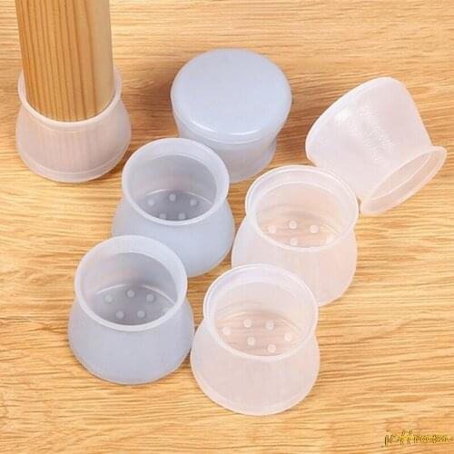 20 pcs Silicon Furniture Leg Protection Cover Table Feet Pad Floor Protector For Chair Leg Floor Protection Anti-slip Table Legs
