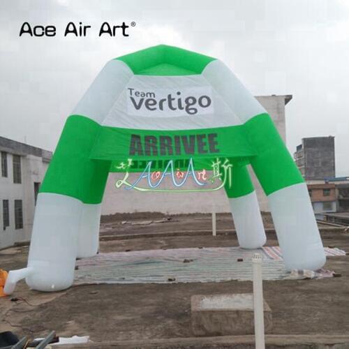 6 m diameter blue and white inflatable spider tent,igloo gathering station event tent with 4 legs and free blower