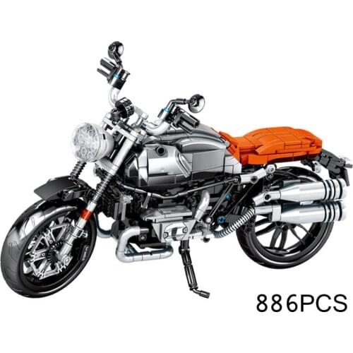 Technical moc building block assemble model germany brand motorcycle bm R nine-T bricks educational toy collection for kids gift