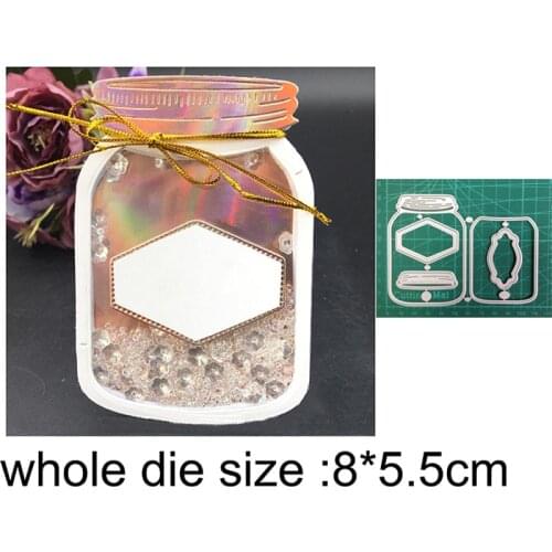 Cutting Dies Bottle Frame Metal Cutting Dies For DIY Scrapbooking Paper And Card Making Decorative Embossing Die Cut Craft Dies