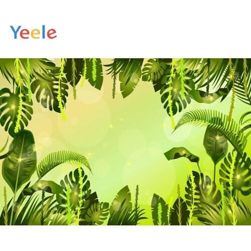 Summer Green Tropical Palms Tree Jungle Party Baby Portrait Photography Background Vinyl Photographic Backdrop For Photo Studio