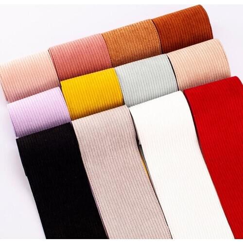 Corduroy Ribbon 75mm 2yards Solid Color Autumn Winter Stripe for DIY Hair Bow Sewing Materials