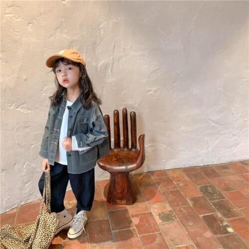 Outerwear Coat Jacket Full Length Singlr Breasted Cotton New Fahsion Cool Comfortable Elegant Simple Spring Autumn Unisex Kids