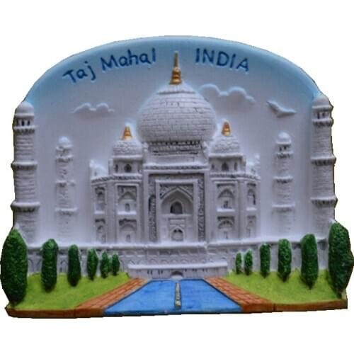 High Quality Taj Mahal India Aromatherapy Cold Porcelain 3D Fridge Magnets Travel Souvenirs Refrigerator Magnetic Stickers