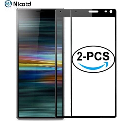 2 Pieces full cover tempered glass on the for Sony Xperia 1 II L3 screen protector film for Sony Xperia 5 10 II 10 Plus glass