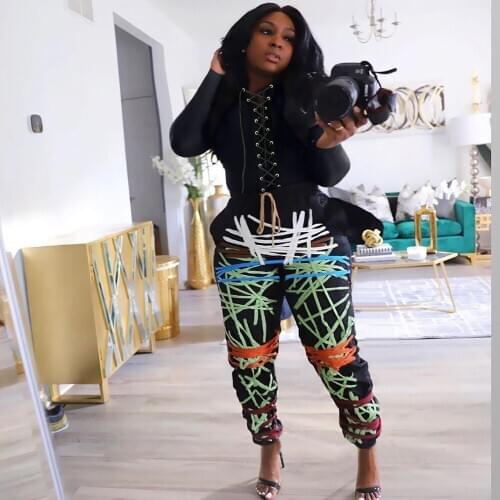 Plus Size Tracksuit Women Set Winter Autumn 2 Piece Sets Womens Outfits Casual Lace Up Sweatshirt Top and Pants Suit Streetwear