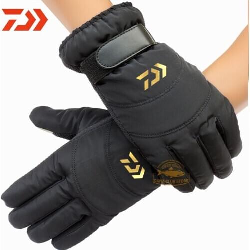 Winter DAIWA Fishing Gloves Men Outdoor Sports Waterproof Ski Gloves Daiwa Cold-proof Fishing Gloves Ridding Warm Gloves