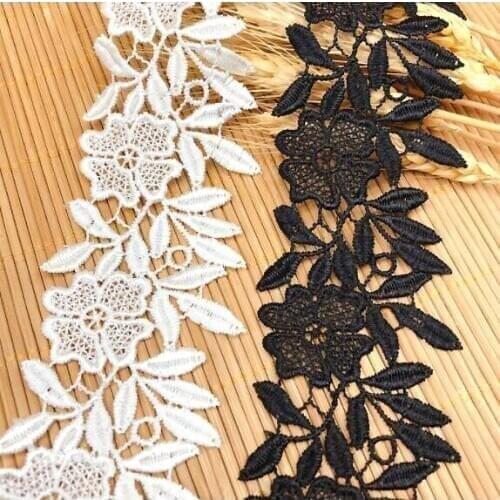 1Yard Polyester silk Lace,Width: 5.8cm,Lolita Lace Fabric,Small Leaf Rose Pattern,Wedding Dress Decoration(SS-2110)