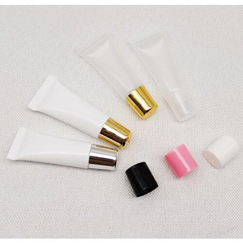 100pcs 10ML Mini Empty Bottle Empty Lip Gloss Tubes Lipstick Tube Lip Balm Soft Tube Makeup Squeeze Clear Tube Container
