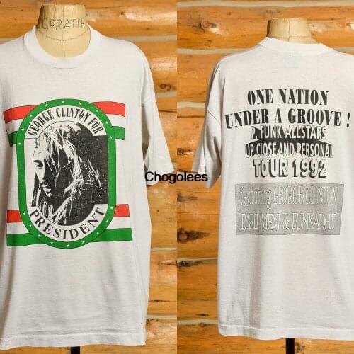 1992 George Clinton P. Funk Parliament & Funkadelic Tour Front and Back Print T Shirt