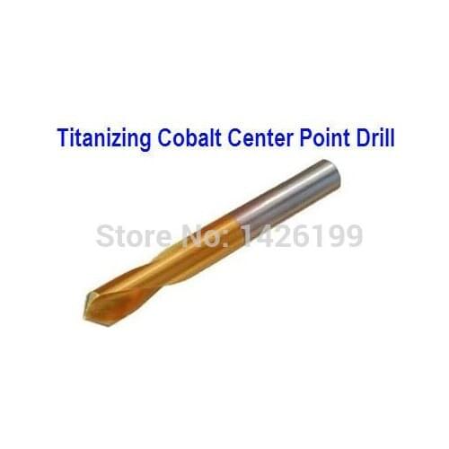 2 PCS High quality 120 degrees titanizing cobalt center point drill 8 mm
