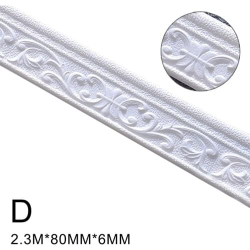3D Pattern Sticker Wall Trim Line Skirting Border Decoration Self Adhesive Household TS1
