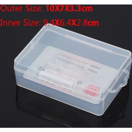 5PCS/Lot Transparent Flat Rectangular Small Box Clear Plastic Box Packaging Plastic Storage Box PP Plastic Box With a lid