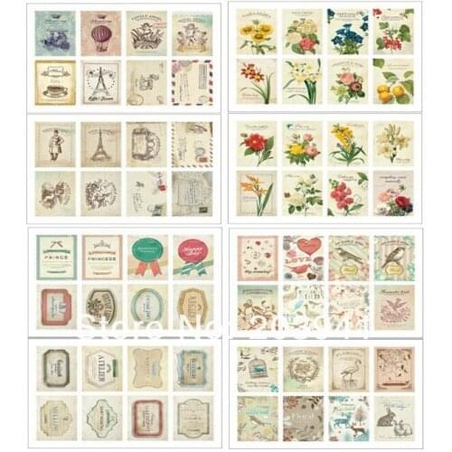 5packs/lot Eiffel Tower Series Stamp Paper Sticker Set Note Creative Sticker Decoration Label Material