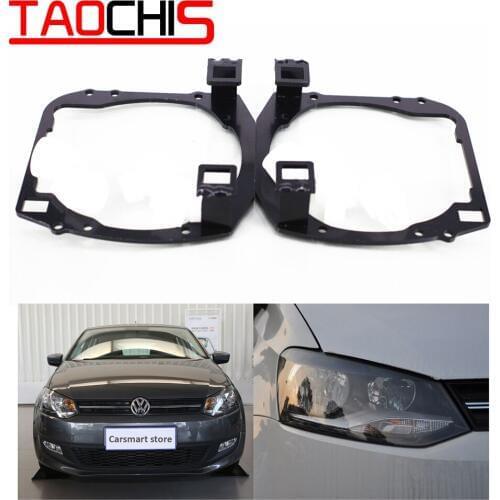 Taochis Car-Styling frame adapter module DIY Bracket Holder for VW Volkswagen POLO 2013 Type Hella 3 5 Q5 Projector lens